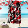 Name Benutzerdefinierter River Plate Druck Strandtuch, Großes Weiches Schnelltrocknendes Handtuch für Strand Camping Schwimmen