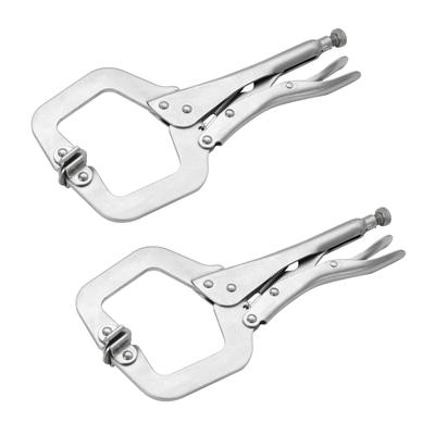 GOODRIG C-type Locking Pliers, 280mm, 2-Pack, Vice C-Clamp, DIY Woodworking Fixing Tool