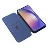 Compatible with Samsung A55 5G Global: Carbon Fiber Leather Flip Phone Case