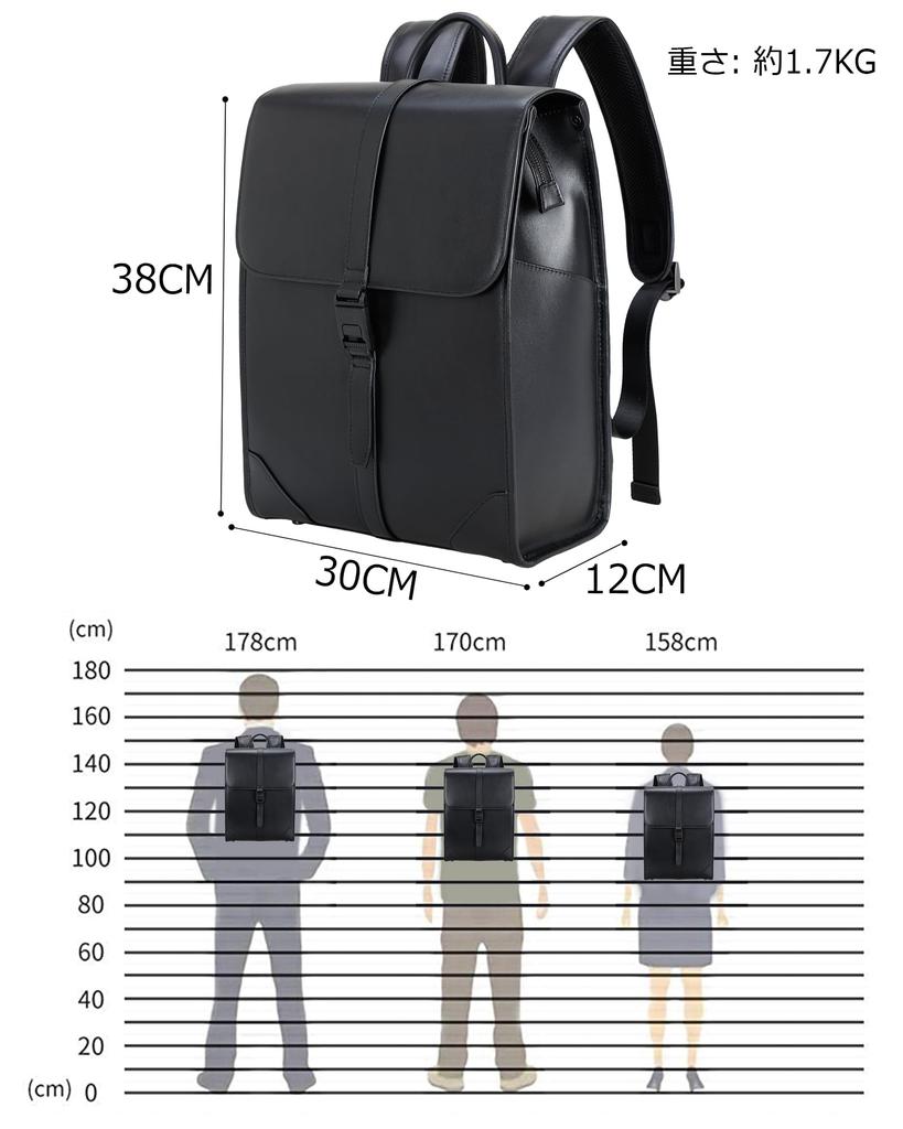 Masa Kawa Genuine Leather School Backpack for Men, Large Capacity, 14-inch Laptop Backpack, YKK Zipper, Waterproof, Casual, Perfect for Business