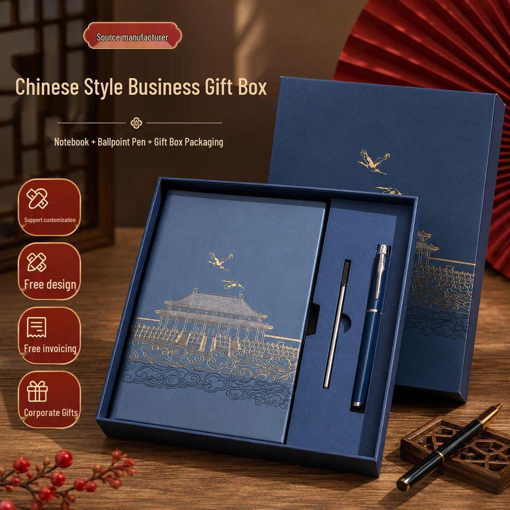 Custom Corporate A5 Notebook Gift Set - Elegant Business Souvenir