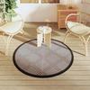 VidaXL Tapis d'extérieur marron Ø120 cm PP, tapis de jardin, tapis de sol, moquette de sol, carpette, tapis de patio 368478