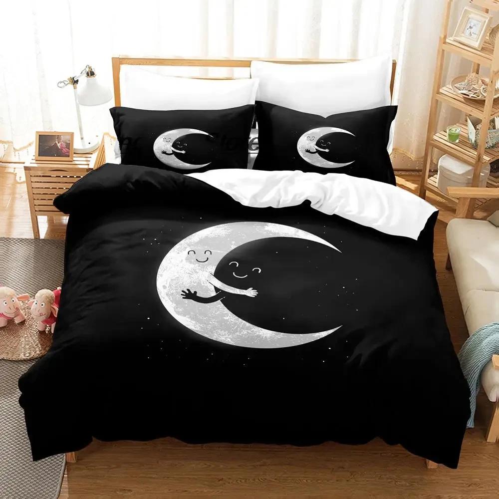  Witch's Moon Bedding Set Single Twin Full Queen King Size Aldult Boys Bedroom Duvetcover Sets Anime Bed Sheet Set New