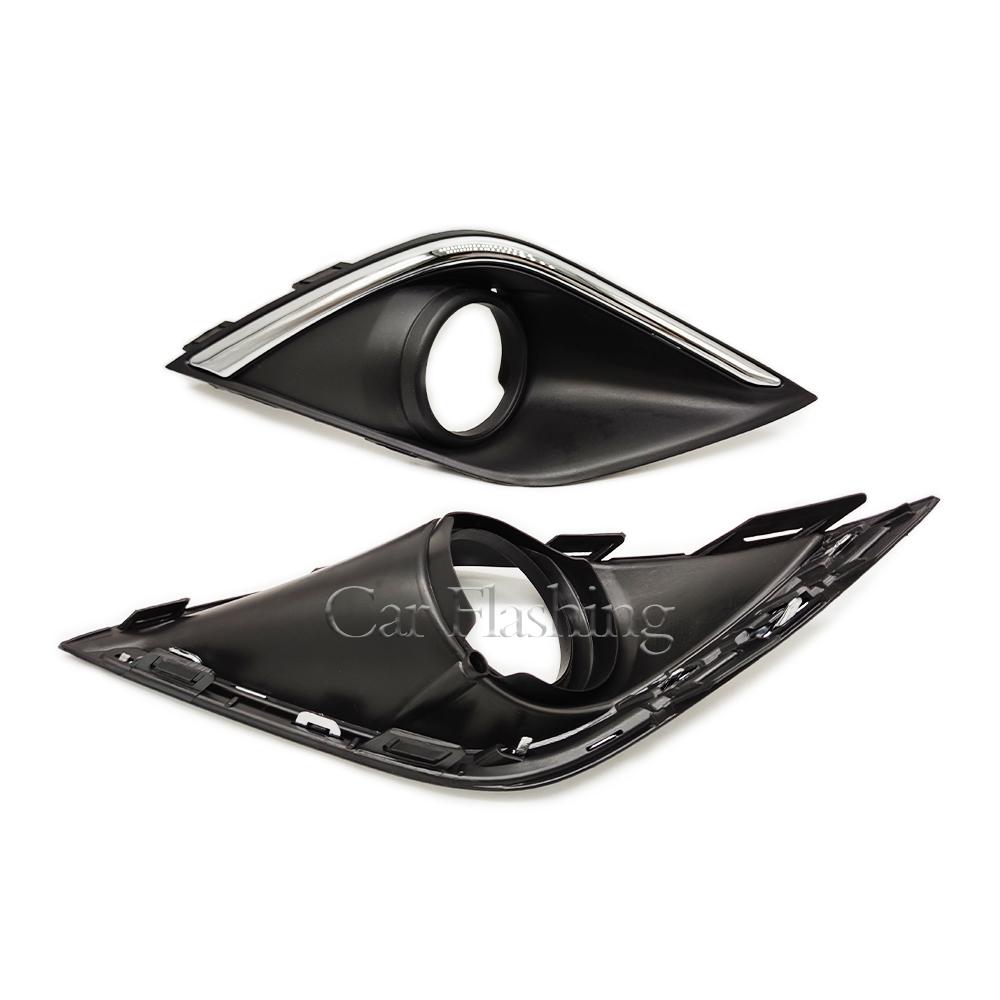 Chrome Fog Light Covers For Mitsubishi Outlander 2016- Fog Lights Lamp Bezel Cover Fog Lamp Hood Frame Covers Grill