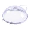 High-Temperature Resistant Microwave Splatter Guard - Transparent, Food-Grade Oil-Proof Cover for Safe Heating