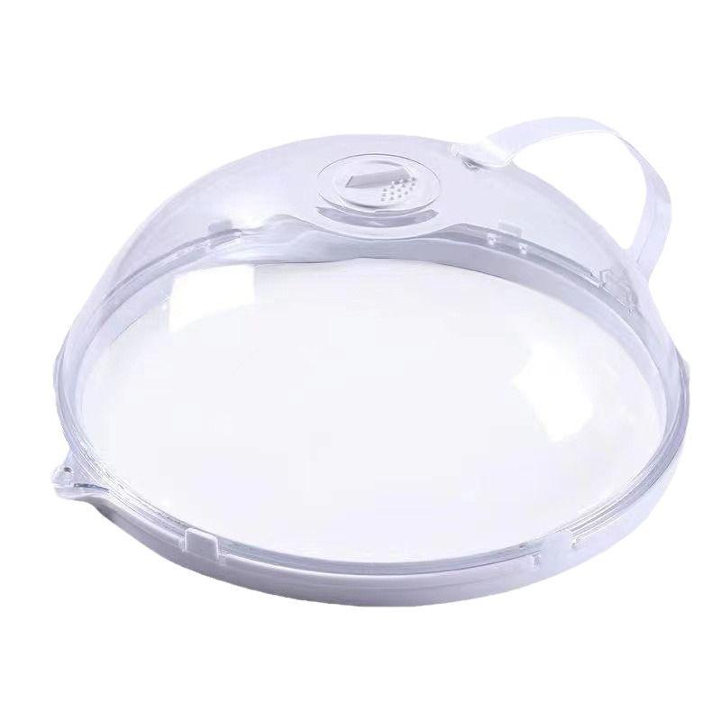 High-Temperature Resistant Microwave Splatter Guard - Transparent, Food-Grade Oil-Proof Cover for Safe Heating
