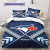 Toronto Blue Jays Pattern Bedding Set Quilt Cover Pillowcase Home Decor Gift (1 * Duvet Cover + 2 * Pillowcase, Without Core)