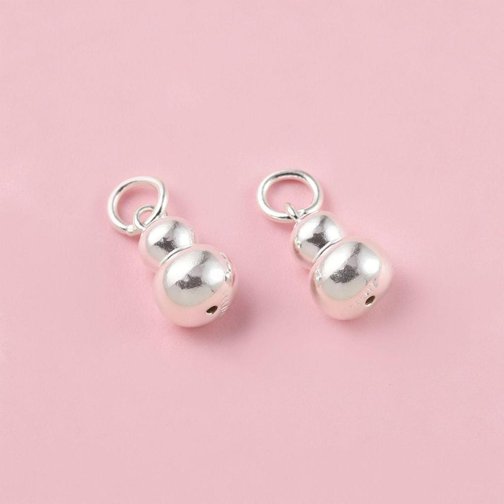 Sterling Silver Gourd Pendant Charm for DIY Jewelry or Crystal Bracelet/Necklace Accessories