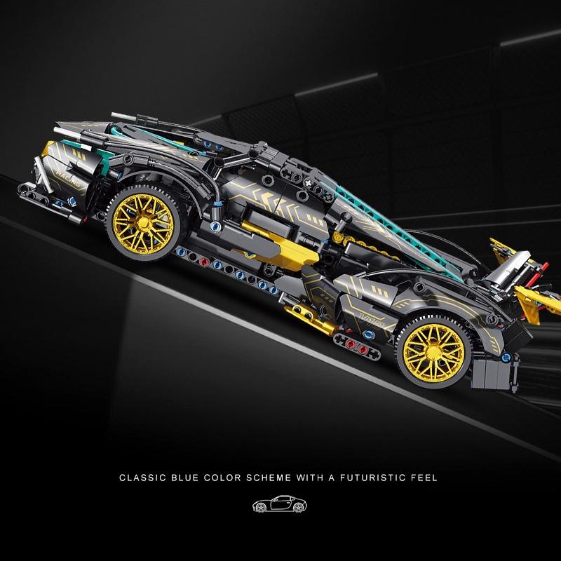 Non-Toxic 1:14 Technical Building Blocks Hypercar Racing Car Creative Model Assemble Vehicle Bricks Toy Birthday Christmas Halloween Gifts