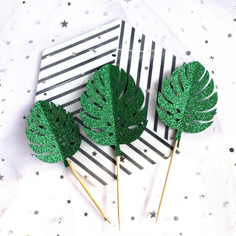 

3 шт./набор Черепаховый лист для торта, топпер, аксессуары для украшения свадьбы, десерт, выпечка для вечеринки по случаю дня рождения зелёный