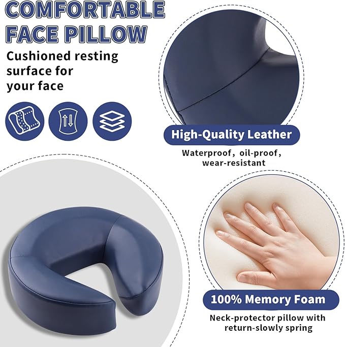 Headrest Bed Face Cradle Face Down Pillow Adjustable Angle Mattress Top Massage Kit Eye Surgery Recovery Cushion for SPA Salon