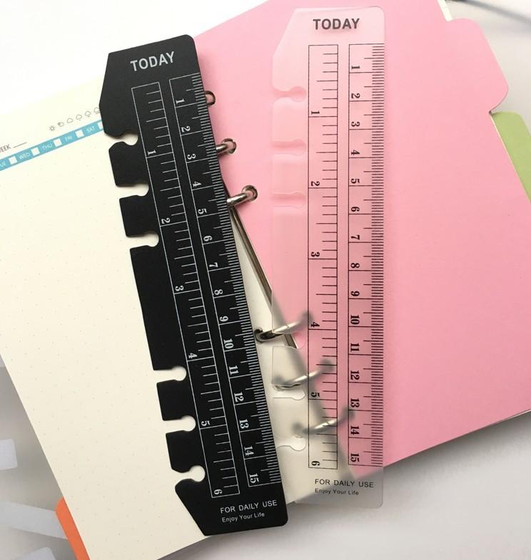 Ruler A4 B5 A5 A6 A7 PP Matt Frosted Planner Agenda Dokibook For 6 Holes Loose Leaf Spiral Notebook Organizer