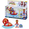 Marvel Spidey and his amazing friends: Spidey with Hover Spinner, Web Spinner, Vehicle and Accessories, 4-inch (10 cm) Action Figure, Ages 3+, F7252,
