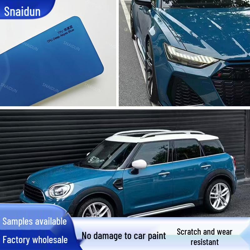 Deep Blue TPU Color-Changing Car Wrap: Invisible Paint Protection & Anti-Scratch Film Deep Blue глубокий/синий