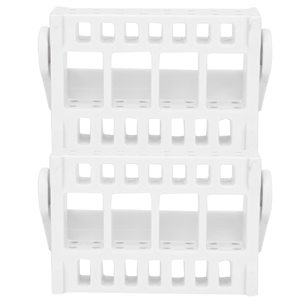 

2 шт. 16 отверстий Подставки для демонстрации насадок для маникюрного аппарата Коробка для хранения головок для шлифовки ногтей Белый белый