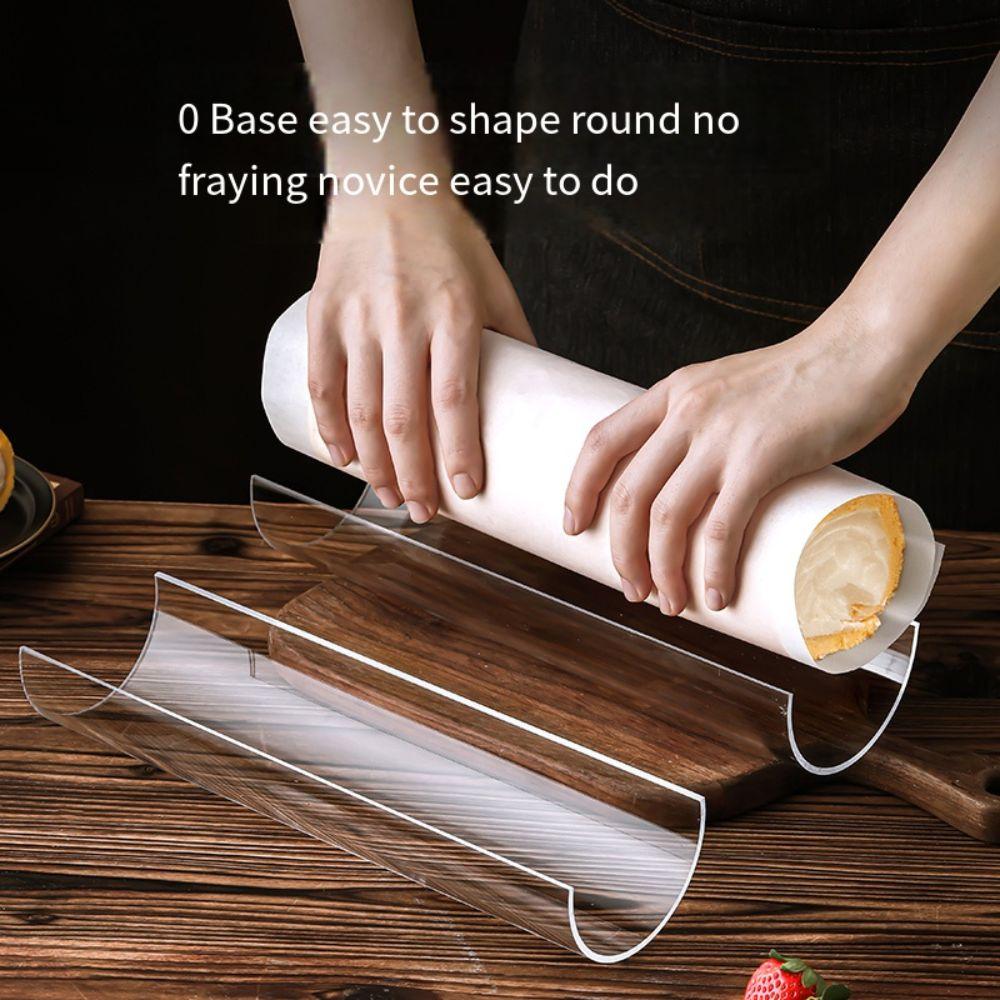 Acrylic Cake Roll Holder Reusable Cake Roll Shaped Mold Roll Dessert Bracket  Baking Tools