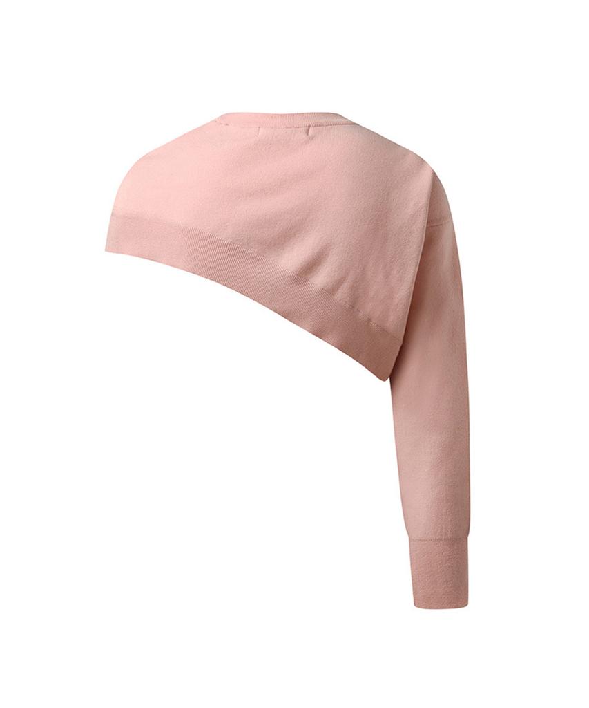 ERER [Un] Diagonal Crop Knit Pink