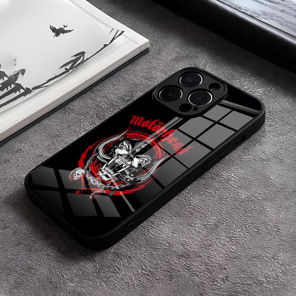 M-motorheades Band Phone Case For IPhone 17 15 Pro Max 12 16 14 Plus 11 13 Pro X XR XS 7 8 Plus SE Glass Cover