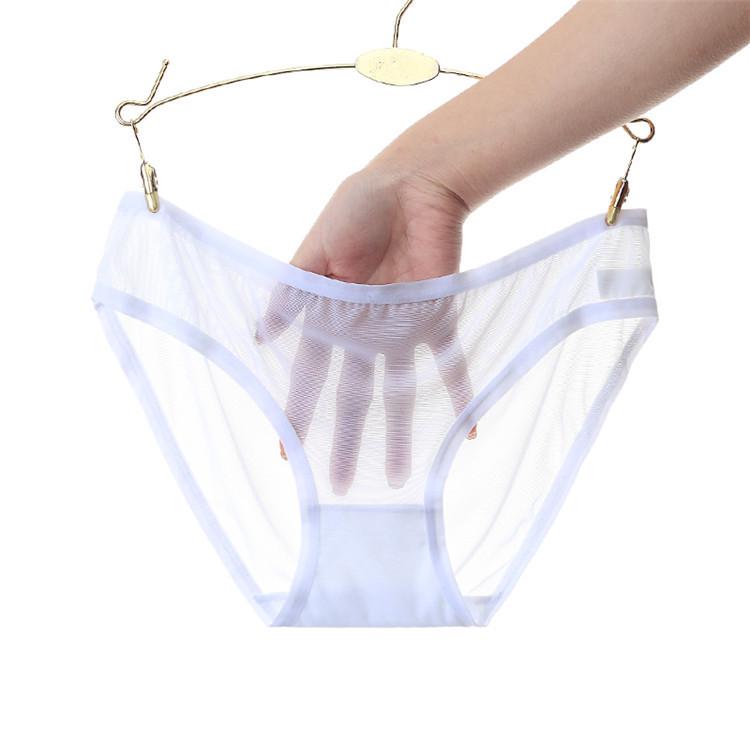 Low-Rise Transparent Mesh Triangle Panties - Hot & Sexy Japanese Cute Women's Underwear, New Seamless European & American Style (1533)