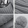 Women Winter Balaclava Hat Mask Neck Integrated Ear Protection Knitted Wool Hooded Cap Fleece Lined Windproof Wool Knit Ski Cap