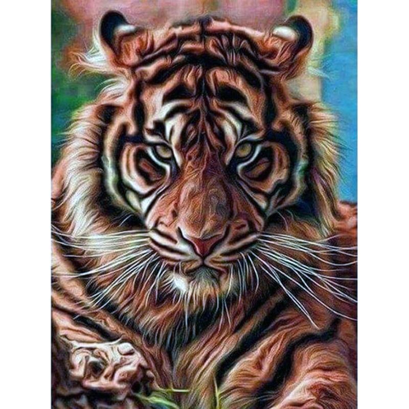 DIY Tiger 5D Diamond Painting Full Square Drill Resin Mosaic Animal Diamond Embroidery Cross Stitch Handmade Wall Art Gift