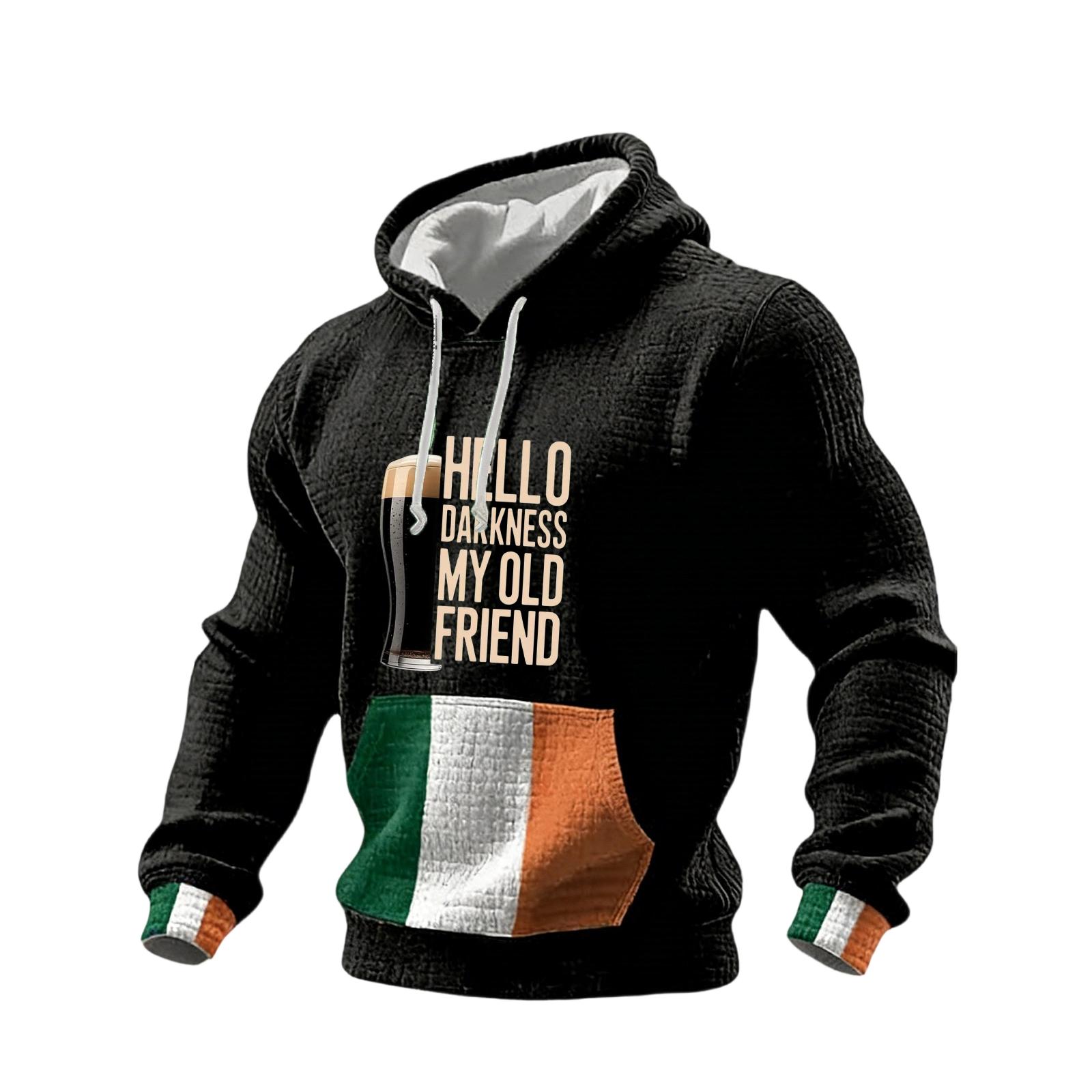

Men s Color Plus Size Cross V-Neck Long Sleeved Pullover T-shirt Top XXL чёрный