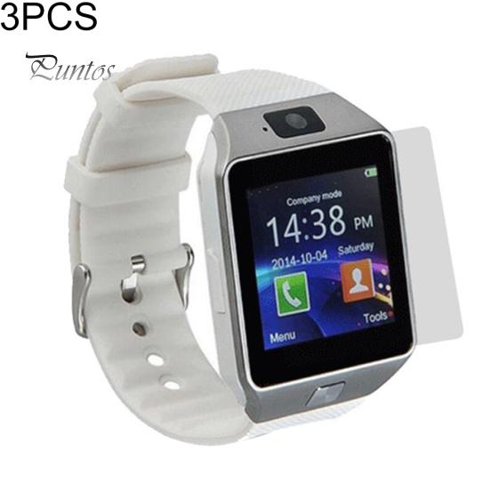 3Pcs/Set High Clarity Clear LCD Screen Protector Films for DZ09 Bluetooth-compatible Smart Watch