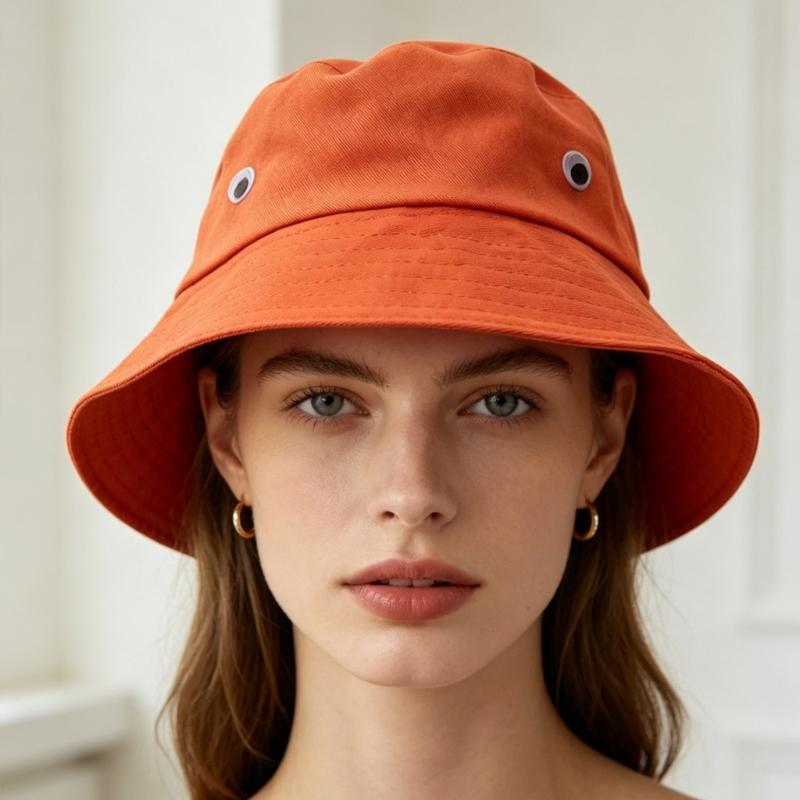 Unisex Breiter Rand Fischerhut Polyester Eimerhut Stoff Für Sonnenschutz Und Streetstyle