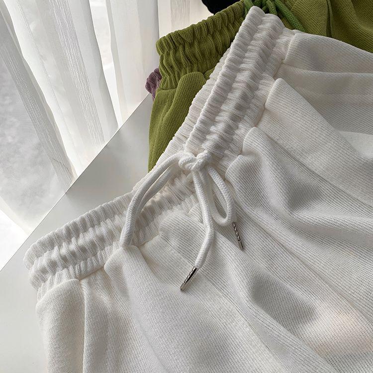 Pantaloni scurți sport de vară pentru femei, cu talie înaltă, croială A: Pantaloni largi casual cu picior lat, model nou 2025.