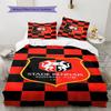 Stade Rennais FC Pattern Bedding Set Quilt Cover Pillowcase Home Decor Gift (1 * Duvet Cover + 2 * Pillowcase, Without Core)