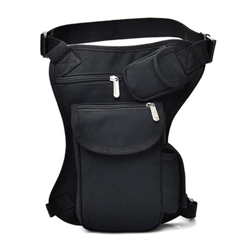 Men Canvas Drop Waist Bag Leg Pack Fanny Pack For Bicycle Motorcycle Work High Quality Belt Bag With Multiple Pockets