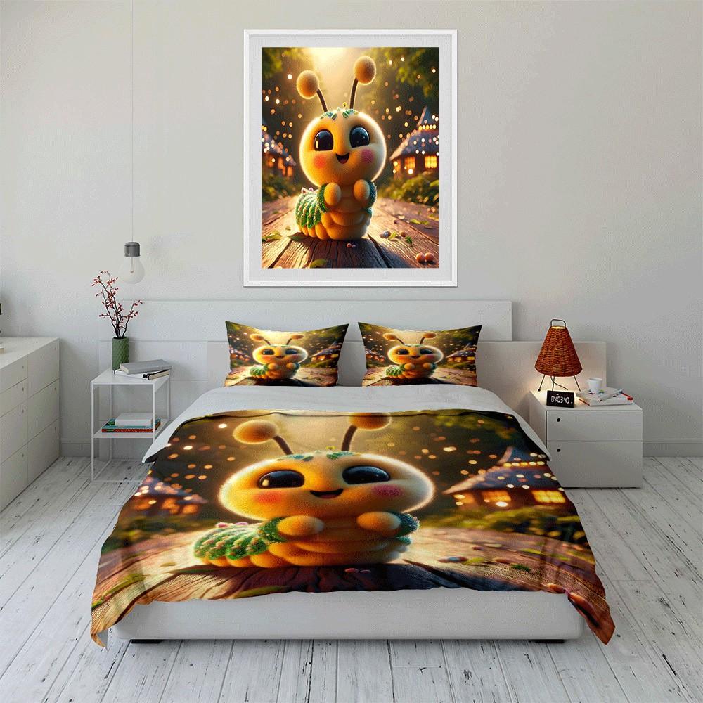 Whimsical Outdoor Glow Set Exquisite Three-Piece Bedding Set Gift For Kids And Adults