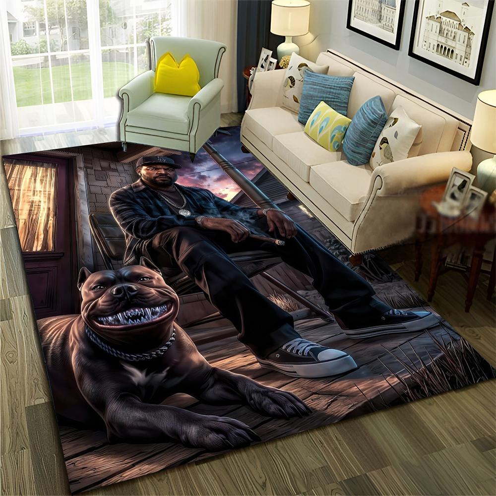 New Legend Rappers Star Art Cartoon Hip Hop Rug for Bedroom Living Room Sofa Home Doormat Decor,Kid Play Non-slip Floor Mat