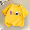 Cute Cat Print Children T-shirts Summer Girls Boys Casual Fashion Kawaii Short Sleeve Tops O-Neck Colorful Kids T-shirts