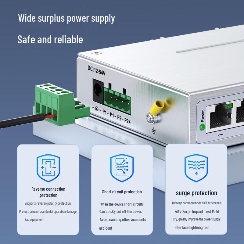 Adicon 8-Port Gigabit Unmanaged Industrial Ethernet Switch