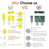 120PCS Car Blade Fuses Assortment Kit 10A-30A Automotive Replacement Fuses Low Profile Mini Blade Fuses For Car Boat Truck