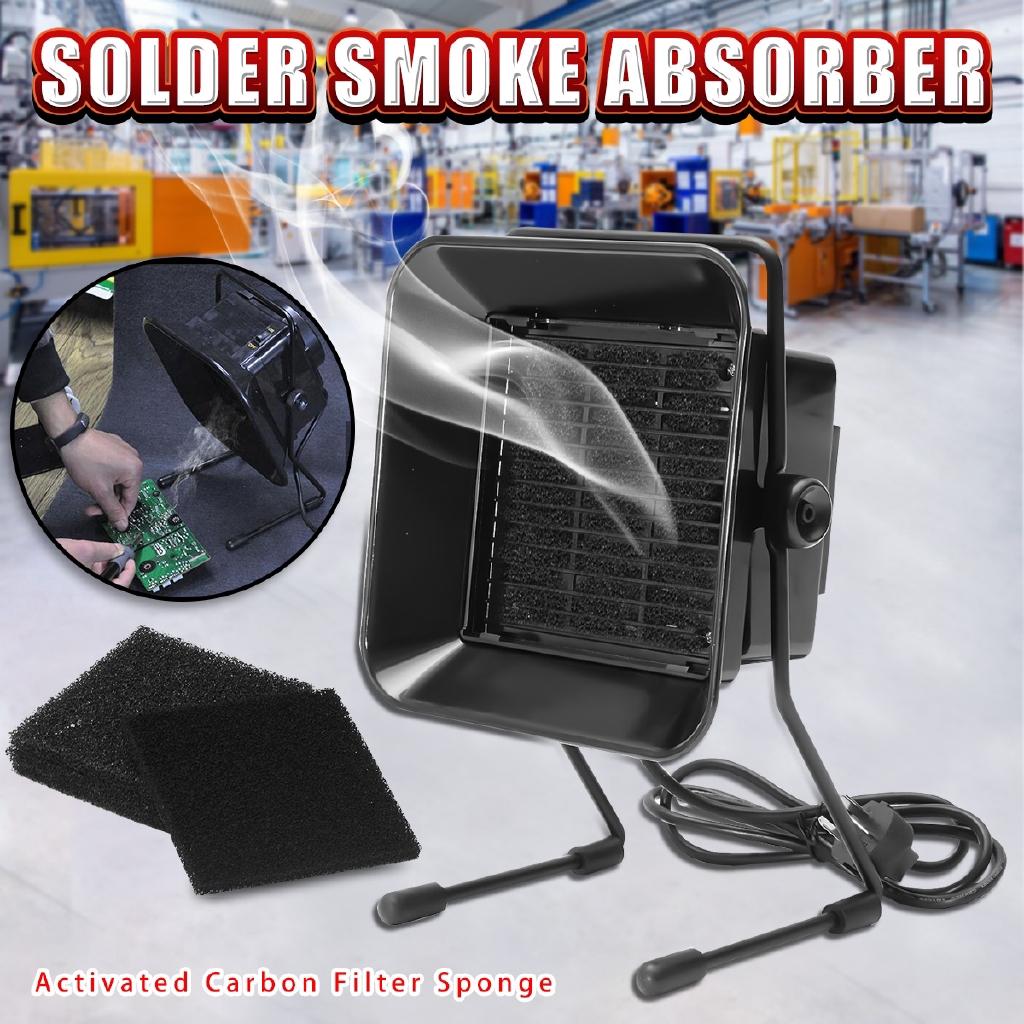 

Портативный поглотитель дыма при пайке ESD вытяжка 220 В для работы с паяльником Паяльный вентилятор для удаления дыма 16 Вт