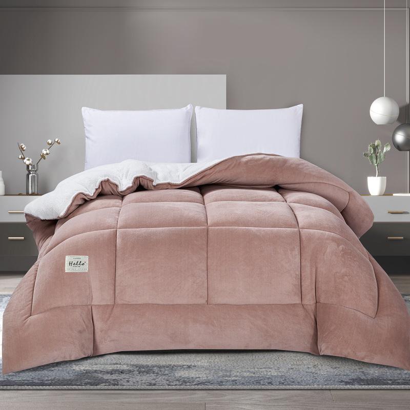 Exclusive Lamb's Wool & Cotton Winter Quilt - Double-Sided, Thick, Warm, for Student Dormitory