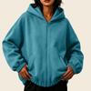 Dames hoodie met rits en zakken voor casual dagelijks gebruik