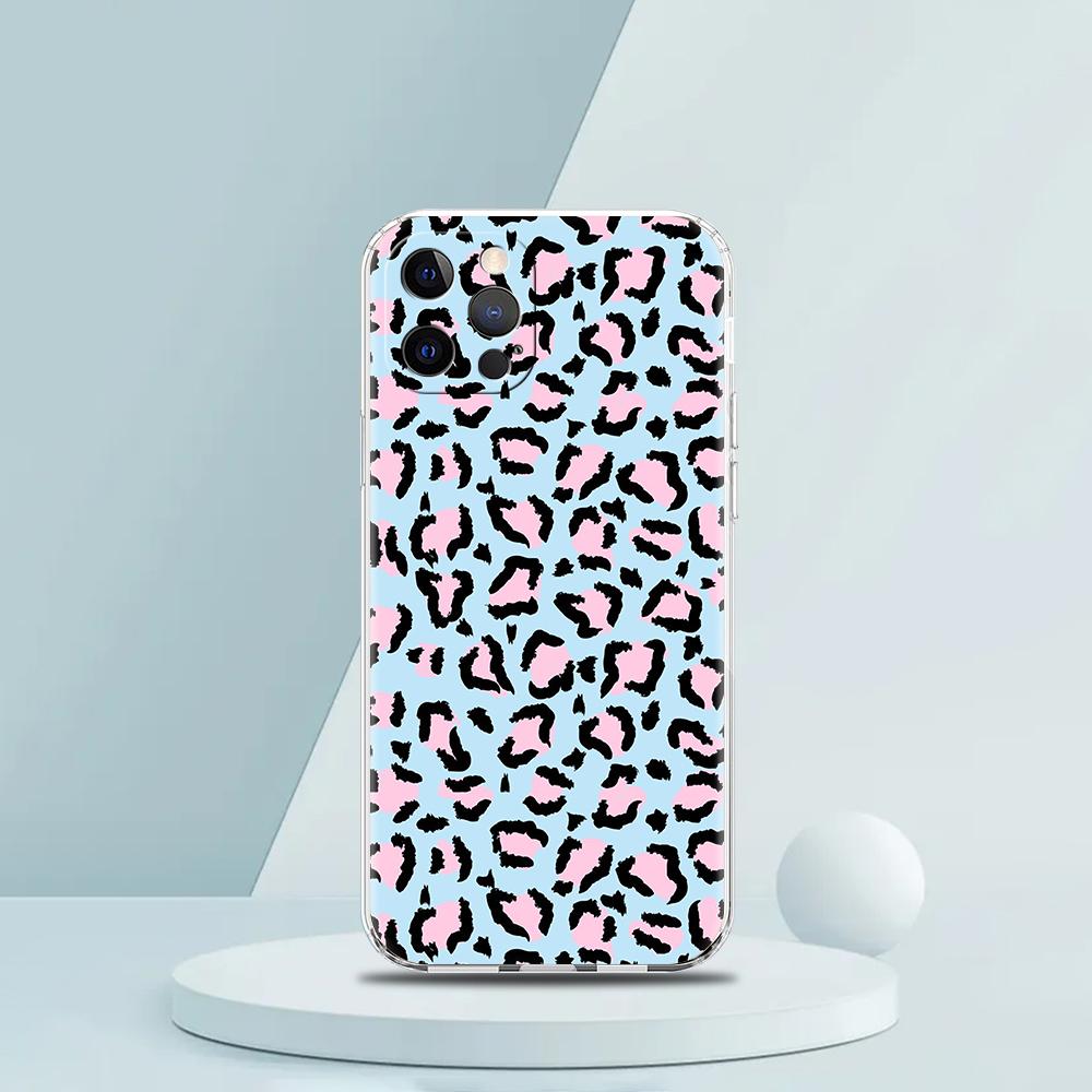 

Tiger Leopard Print Panther Transparent Phone Case Cover for iPhone 16 15 14 13 12 11 Pro Max XR 8 7 Plus XS Max Shockproof Bags iPhone 14