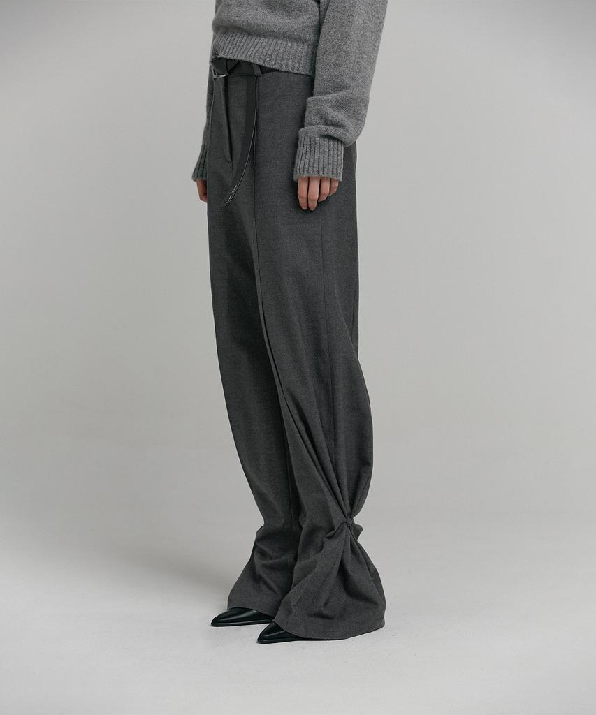 Loutaideu Flare Wool Pants [Grey]