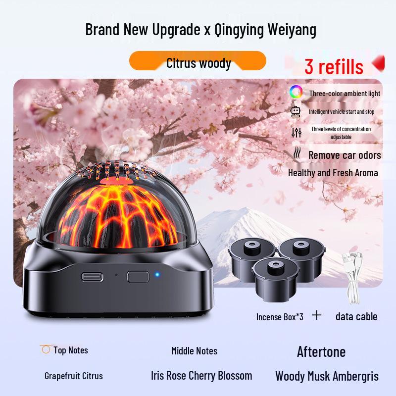 2026 Car Aroma Diffuser Volcano: Automatic High-End Long-Lasting Fragrance Deodorizer