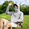 GENIOLAMODE Men's Loose-Fit Quick-Dry Ice Silk UV Protection Hoodie