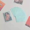 50PCS Macaron Transparent Laser Heart Card Sleeves Display Card Card Film  For Idol Photo