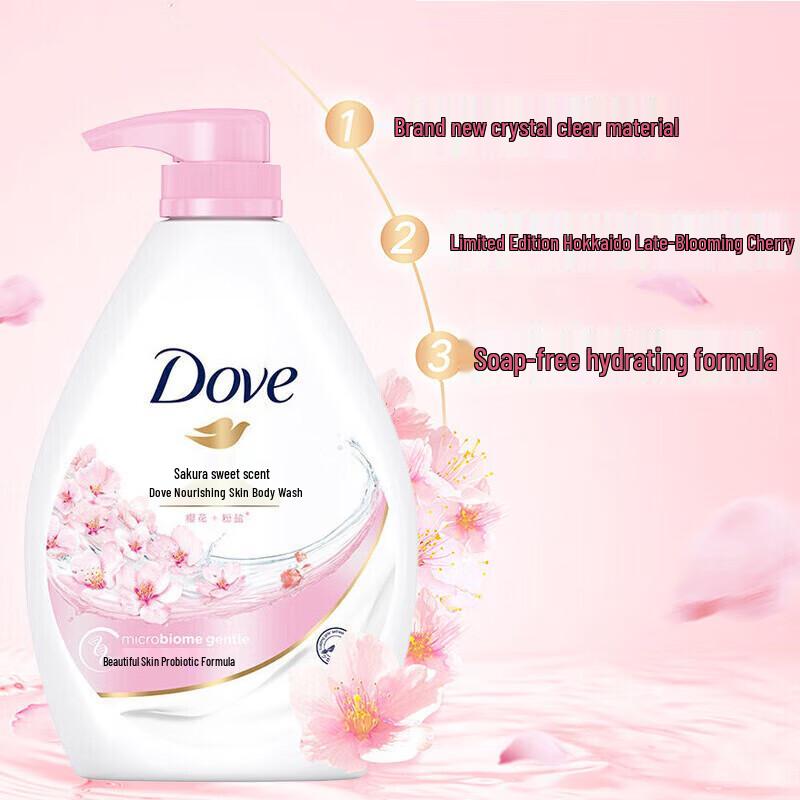 DOVE Nourishing Sakura Blossom Body Wash Twin Pack