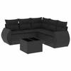 VidaXL Garden Lounge Set with Cushions 6 Pcs, Patio Sofas, Patio Furniture Set, Outdoor Furniture, Black 3253692