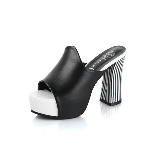 

Летние сексуальные женские элегантные красные босоножки на высоком каблуке с открытым носком на платформе туфли с зебровым принтом на толстом каблуке женские модные туфли на толстом каблуке 34-40 9