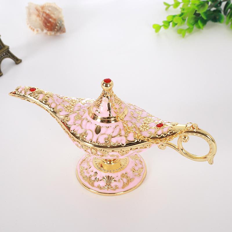 Large Aladdin's Wishing Lamp Figurine - Metal Home Decor and Gift
