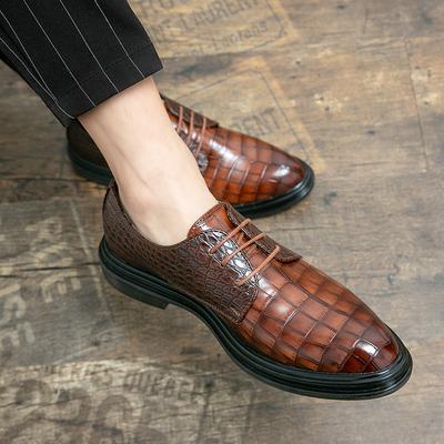 Hot Sale Men's Dress Shoes Luxury Men Wedding Shoes Dress Oxford Leather Breathable Moccasins Brand Platform Original Men Shoes