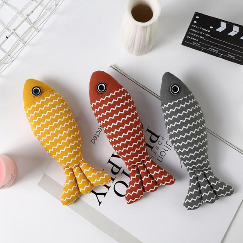 Cat Dog Teething Fish Doll Pet Toy